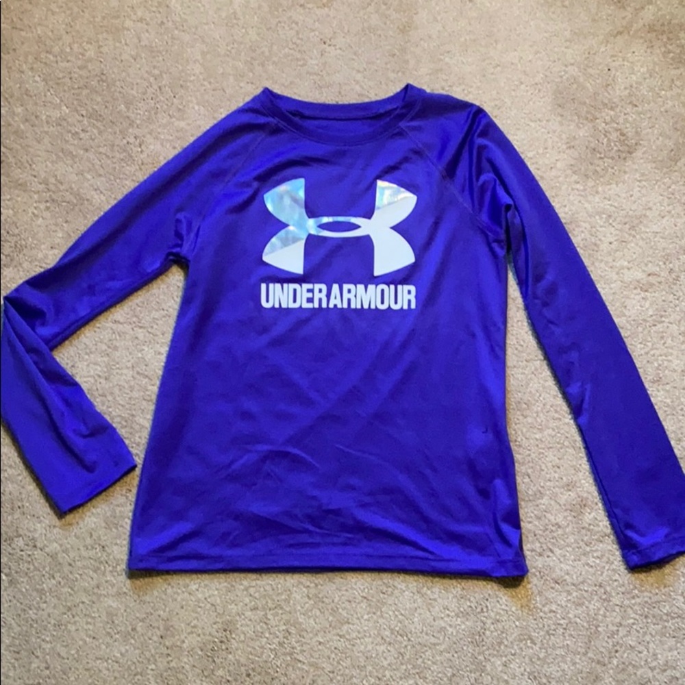 Under Armour girls long sleeve purple shirt YMD